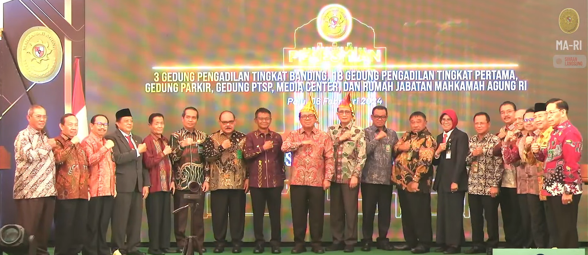 Peresmian 3 Gedung Pengadilan Tk.Banding, 15 Pengadilan Tk.Pertama, Gedung Serbaguna, Dan RUJAB MA. 1 54 8 screenshot